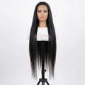 Perruque Lisse noir 30 pouce. 13x6 HD lace - Perruque longue de luxe résistante à la chaleur pour un style glamour