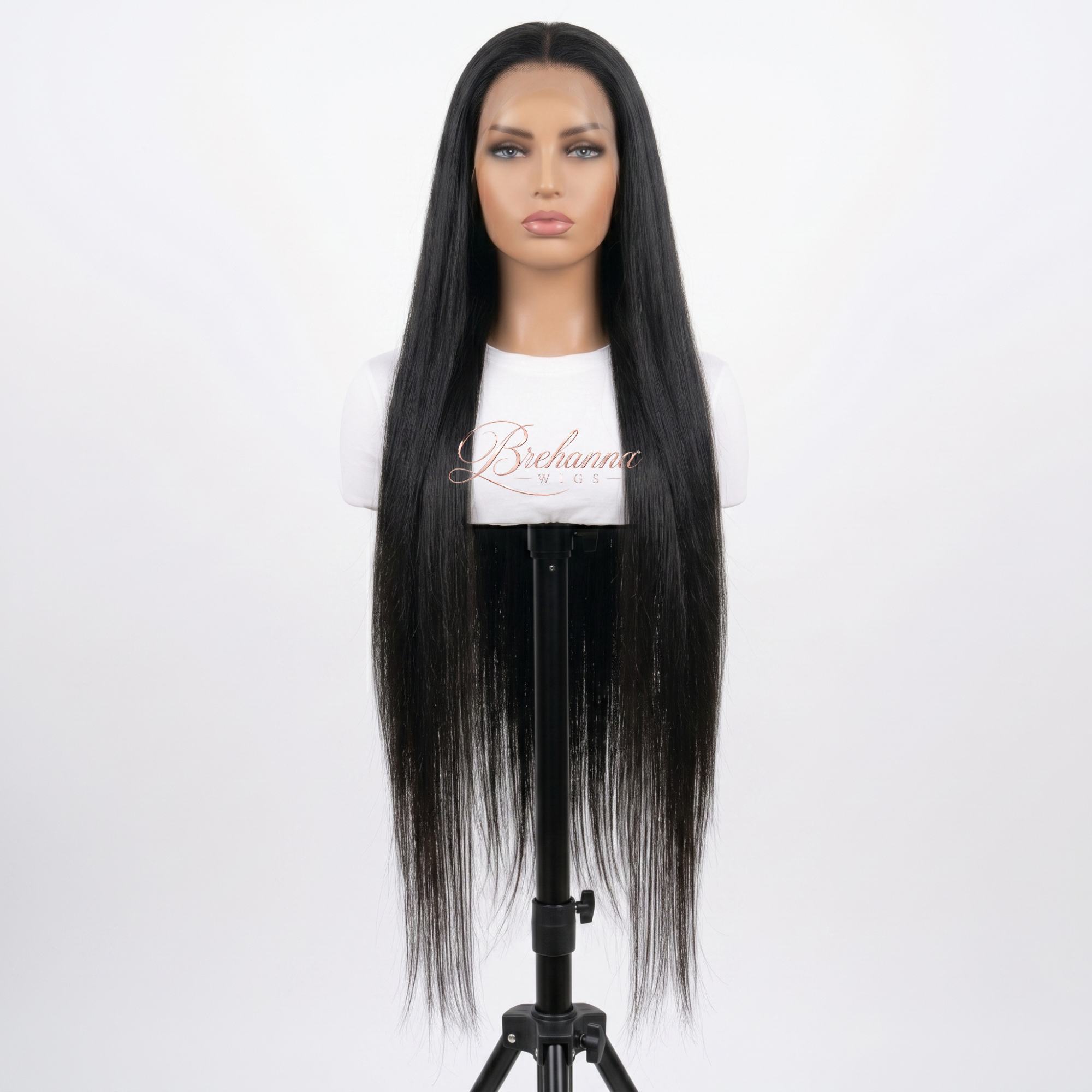 Perruque Lisse noir 30 pouce. 13x6 HD lace - Perruque longue de luxe résistante à la chaleur pour un style glamour