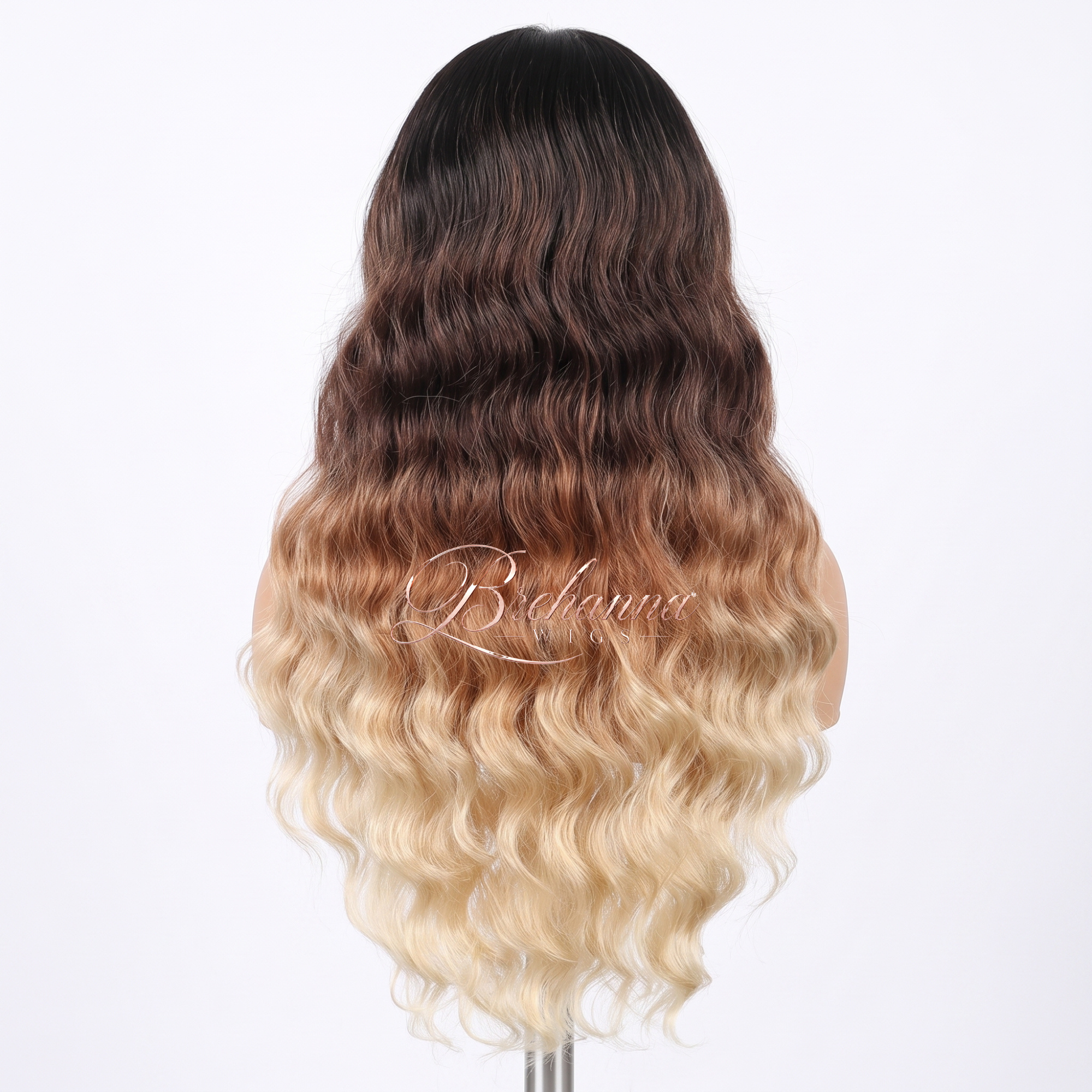 Princesse Wavy Blonde dégradée 32 pouce. 13x6 HD lace                - Perruque ondulé longue de luxe résistante à la chaleur pour un style glamour