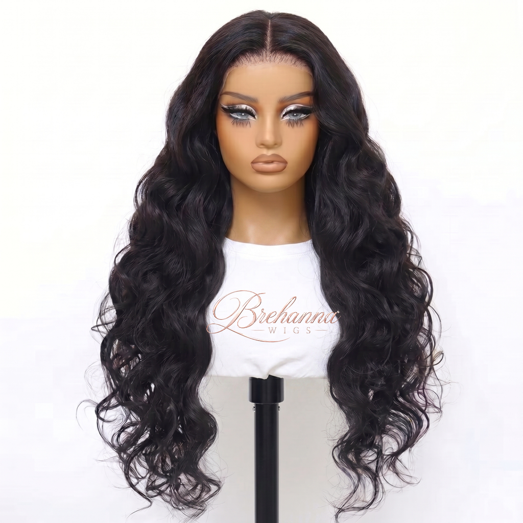 Perruque Loose Deep Noire Ondulée 28 pouce. 13x5x1 lace front - Perruque ondulé longue de luxe résistante à la chaleur pour un style glamour