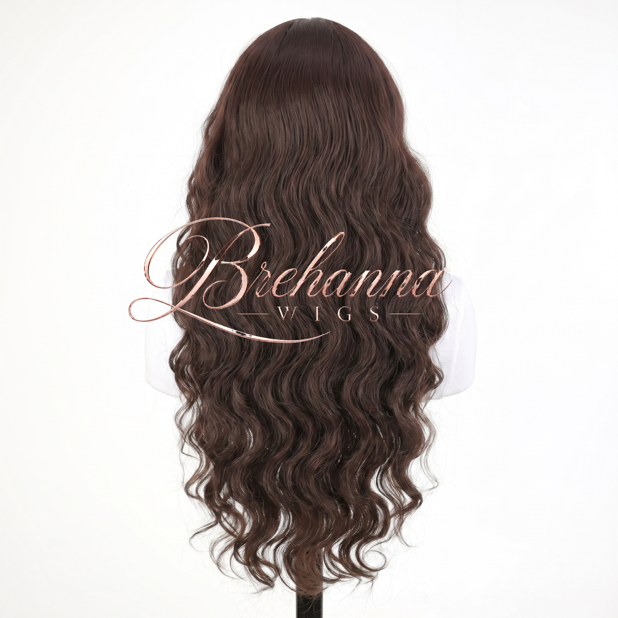 Princesse Wavy chocolat 32 pouce. 13x6 HD lace - Perruque ondulé longue de luxe résistante à la chaleur pour un style glamour