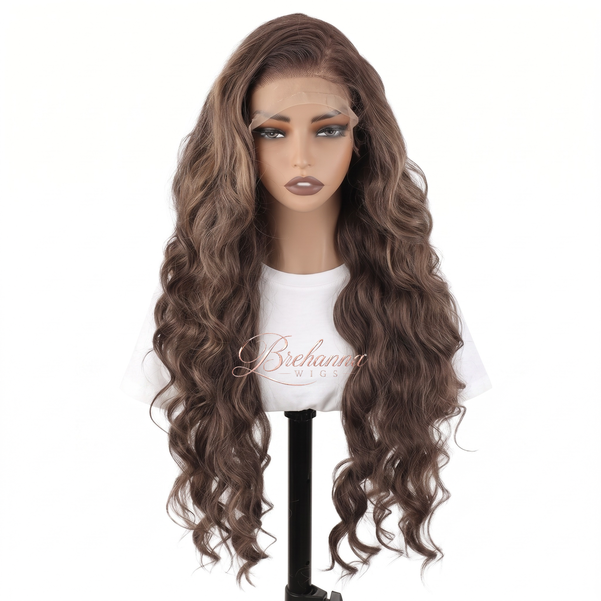 Princesse Wavy Trio Caramel 32 pouce. 13x6 HD lace - Perruque ondulé longue de luxe résistante à la chaleur pour un style glamour