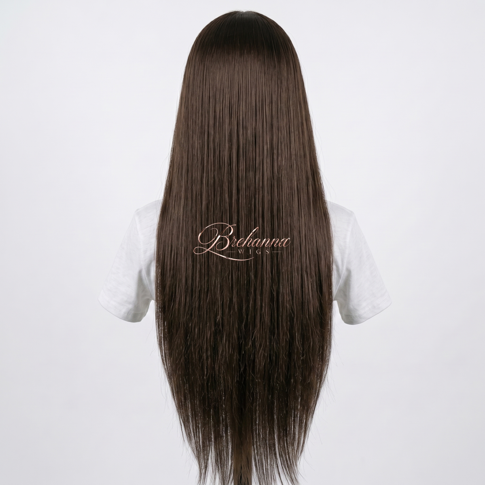 Perruques Lisse chocolat 30 pouce. 13x6 HD lace                      - Perruque longue de luxe résistante à la chaleur pour un style glamour