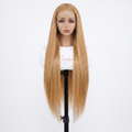 Perruque Lisse Blonde Foncée    HD lace wig 13x6  - Perruque longue de luxe 30 pouce résistante à la chaleur pour un style glamour