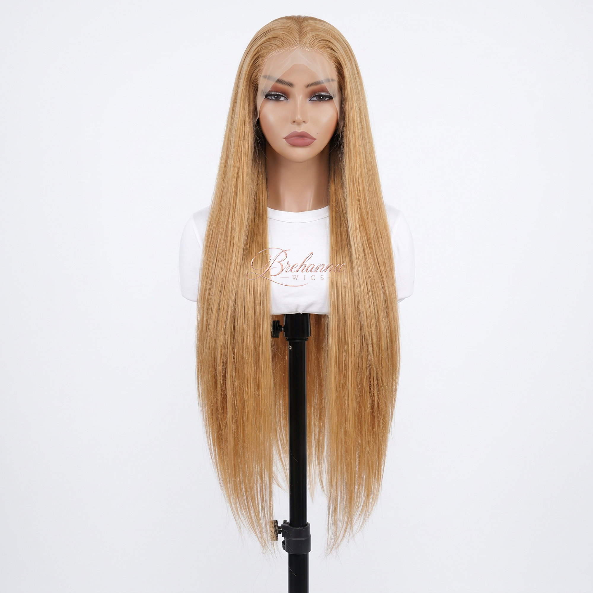 Perruque Lisse Blonde Foncée    HD lace wig 13x6  - Perruque longue de luxe 30 pouce résistante à la chaleur pour un style glamour