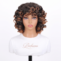 Perruque Naomi Balayage Caramel | Boucles Courtes Volumineuses